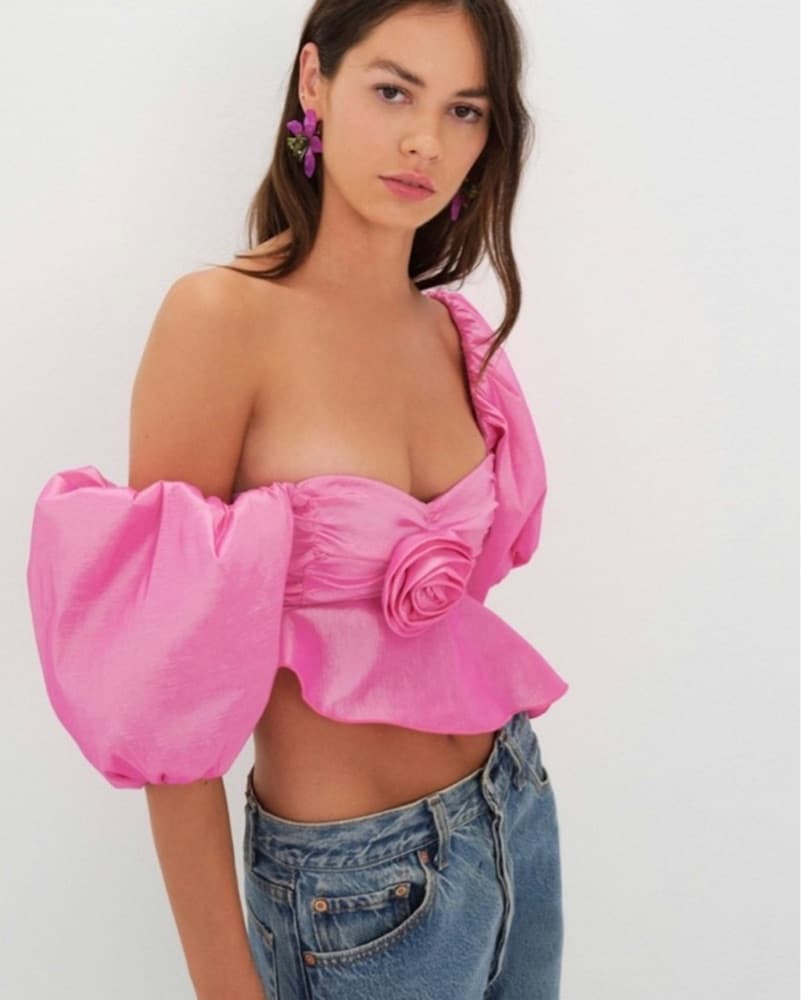 For Love And Lemons Judith Crop Blouse - Image 1