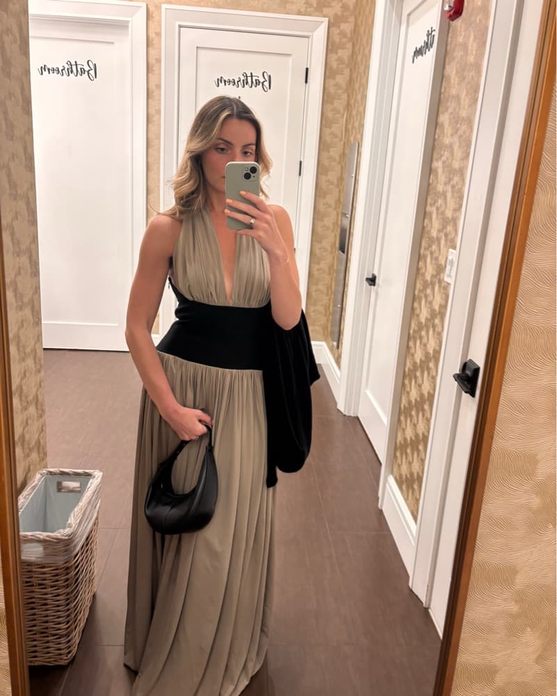 by Marianna Reba Midi Dress in Beige - Image 1