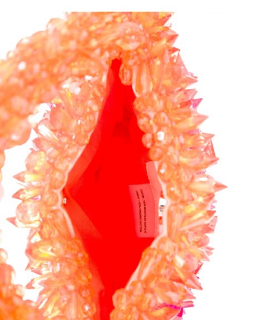 Clio Peppiat Orange Pink Sequin Minaudière Clutch - Image 6