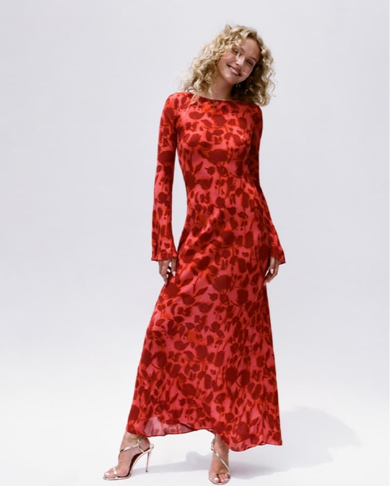 Reformation Gia Havana Dress In Red - Image 2