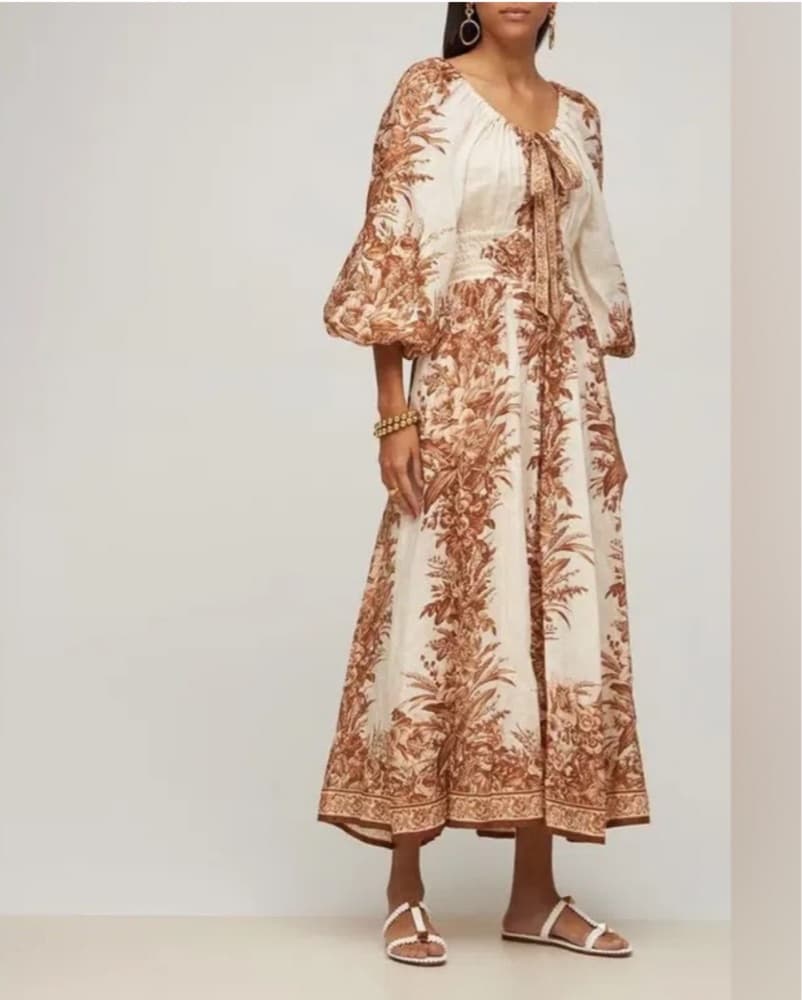 Zimmermann Linen Midi Dress - Image 1
