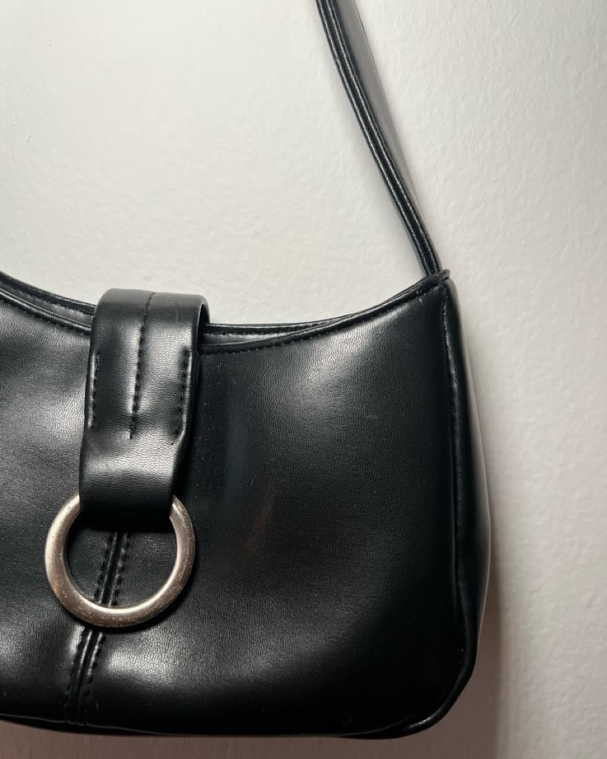Mini Black Shoulder Bag - Image 2