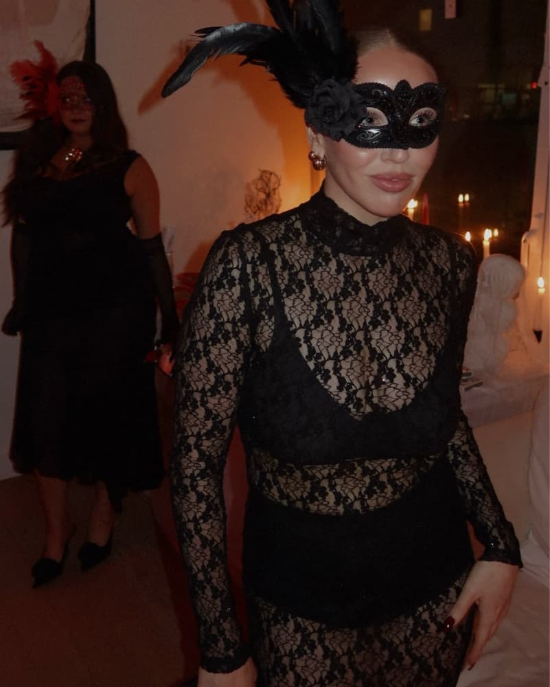 Noughts & Kisses Black Lace Dress - Image 2