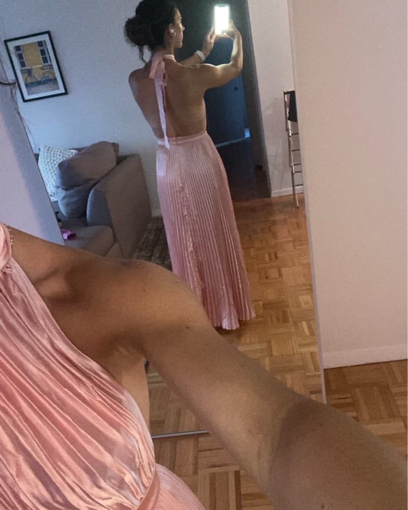 L’Idee Renassiance split Gown Pink  - Image 2