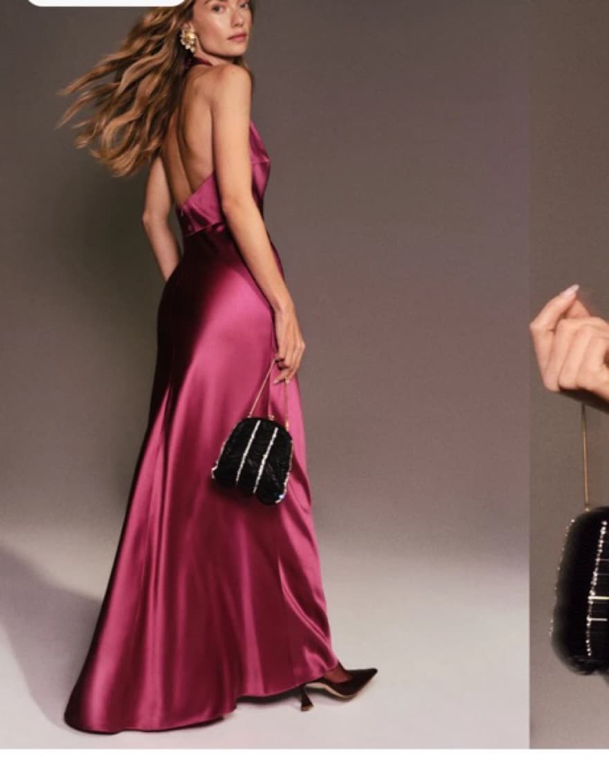 Reformation Daniela Silk Halter Gown - Image 3