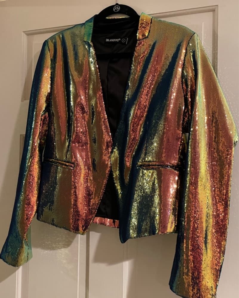 Free People Iridescent Sequin Blazer - Image 3