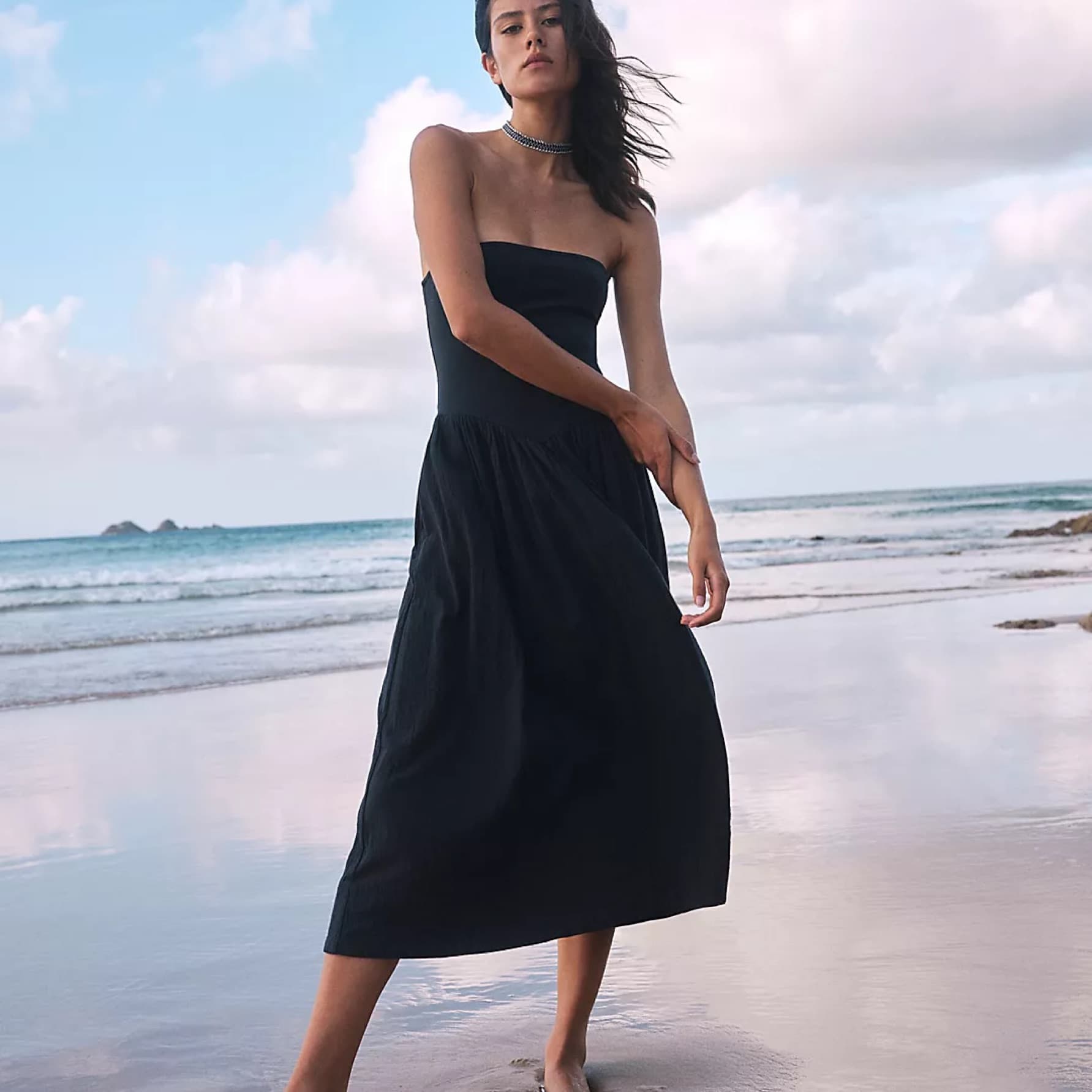 Free People Onda Drop Waist Tube Midi - Image 2
