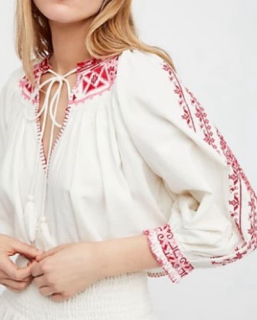 Free People Embroidered Shorts Set - Image 3