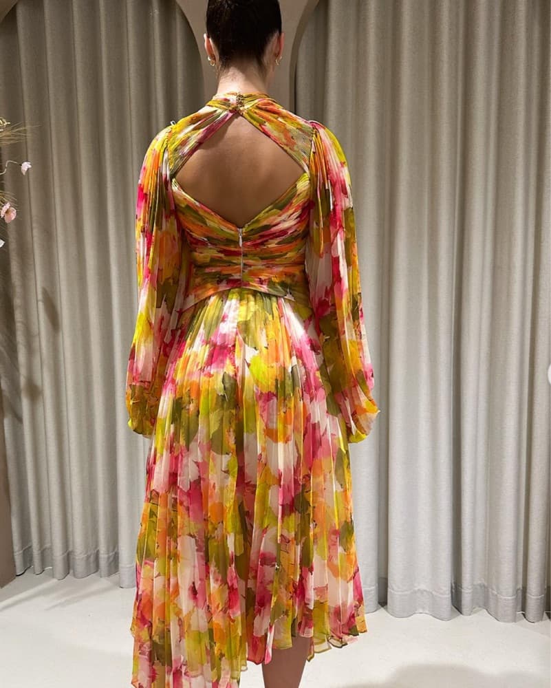 Acler Camelia Posy Midi Dress - Image 2