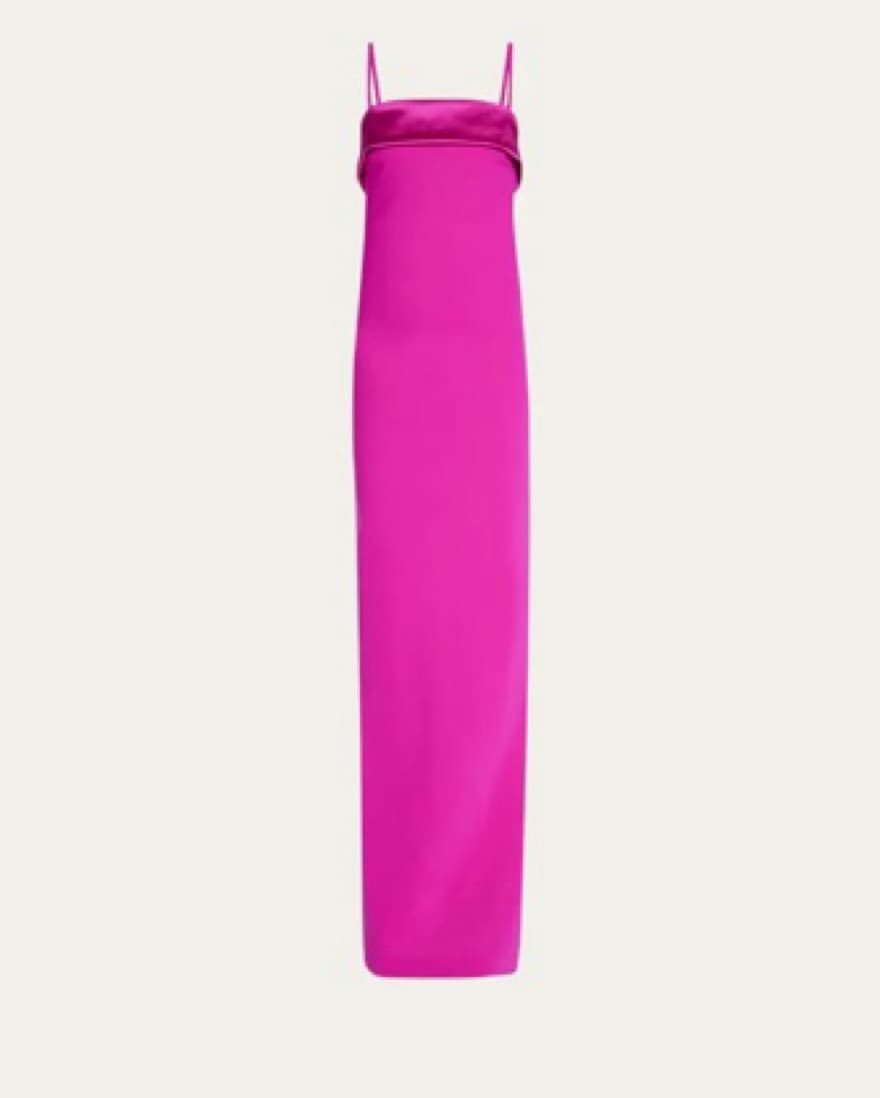 Chiara Boni Pink Column Gown Bow - Image 6