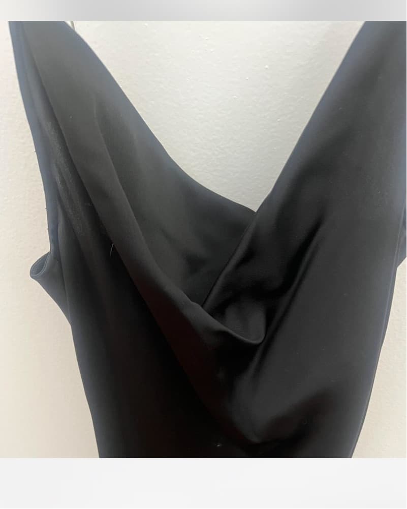 Jonathan Simkhai Black Silk Cowl Neck Maxi Dress - Image 5