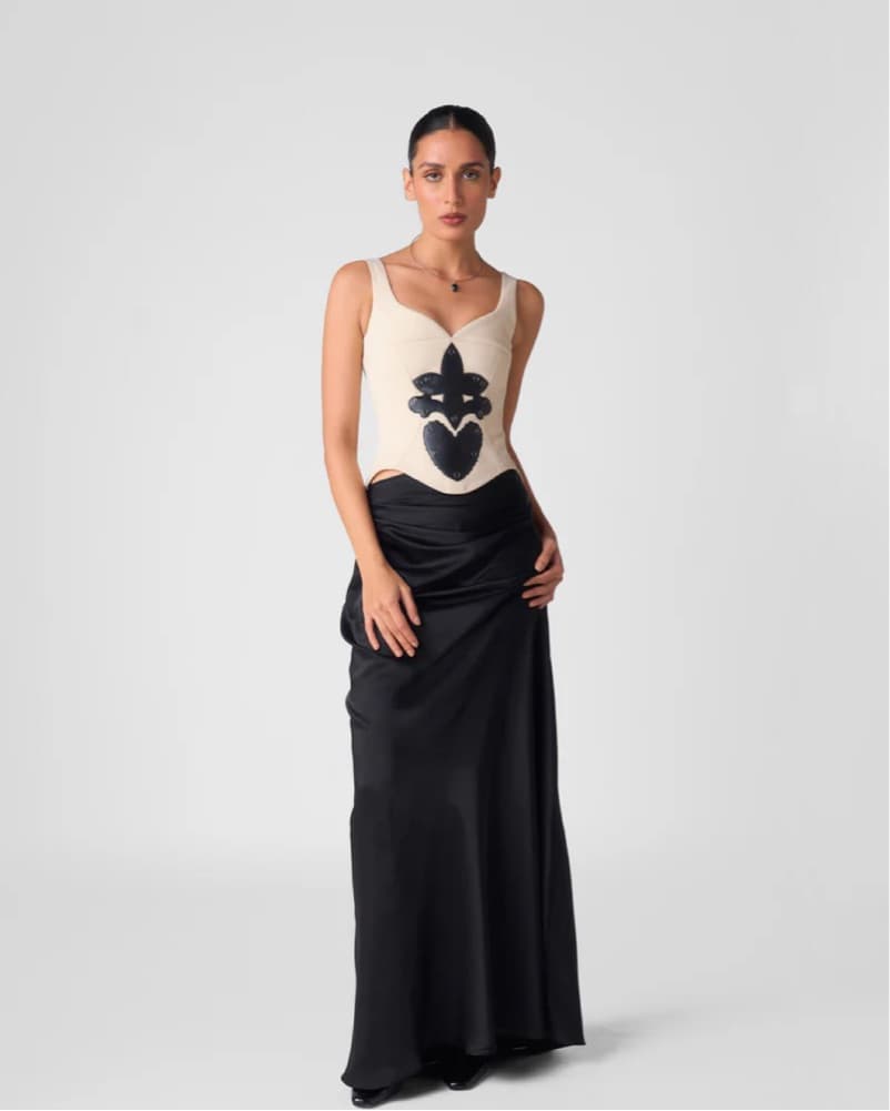 Polite Society White And Black Corset - Image 3