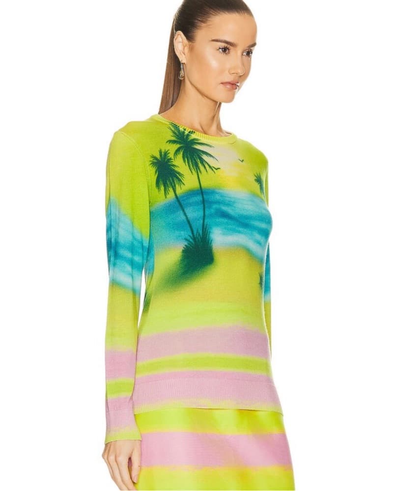 Vibrant Palm Tree Knit  - Image 4