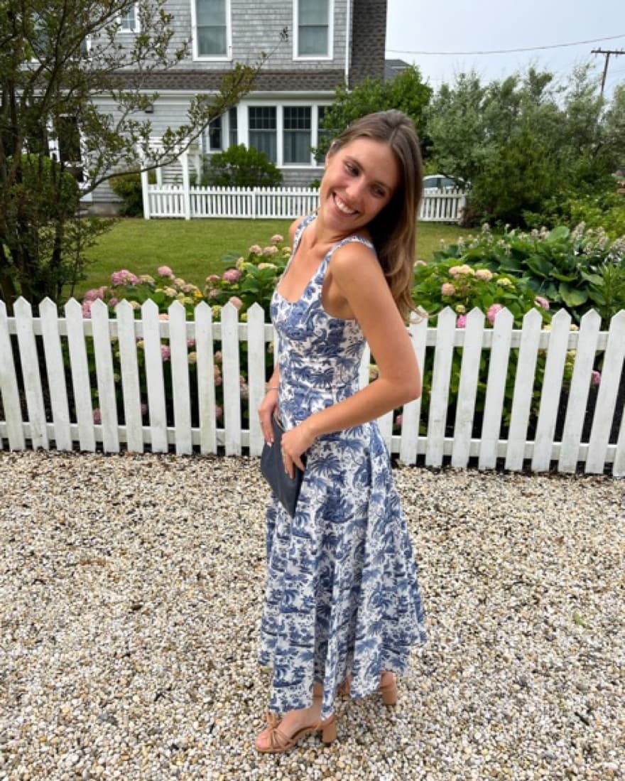 Staud Blue Wells Dress - Image 2