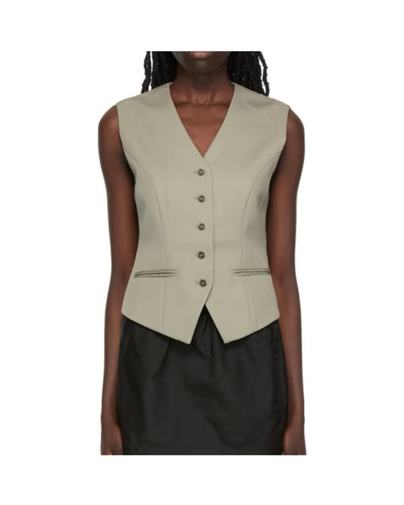Anine Bing Marina Wool/Twill vest - Image 4
