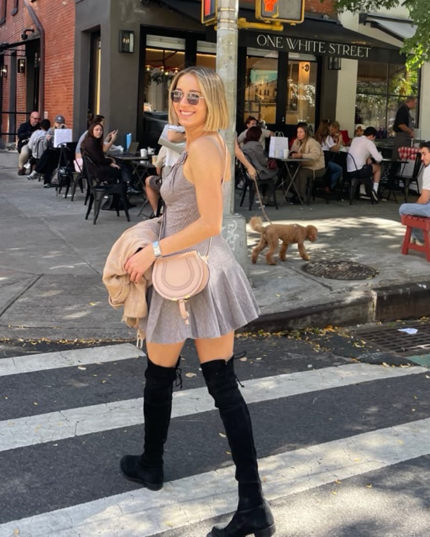 Frankies Bikinis Grey Cable Knit Dress - Image 1