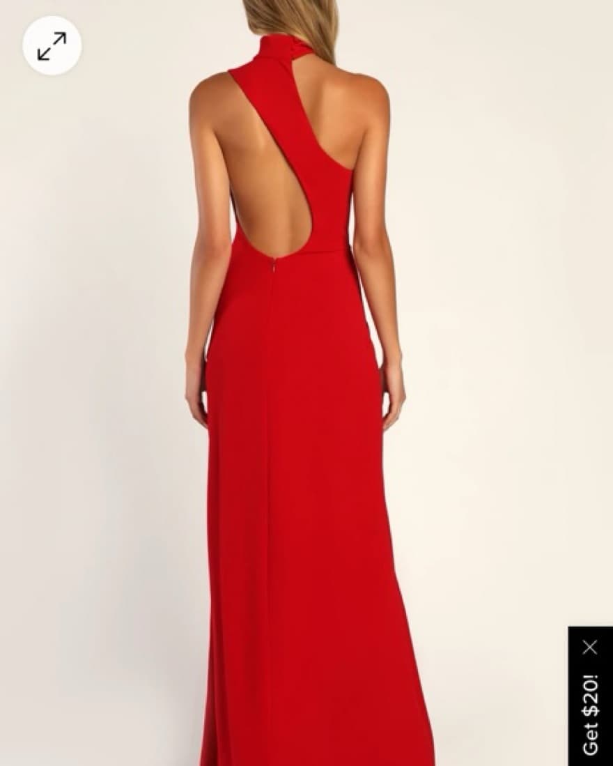 Lulus Red Cut Out halter dress - Image 2