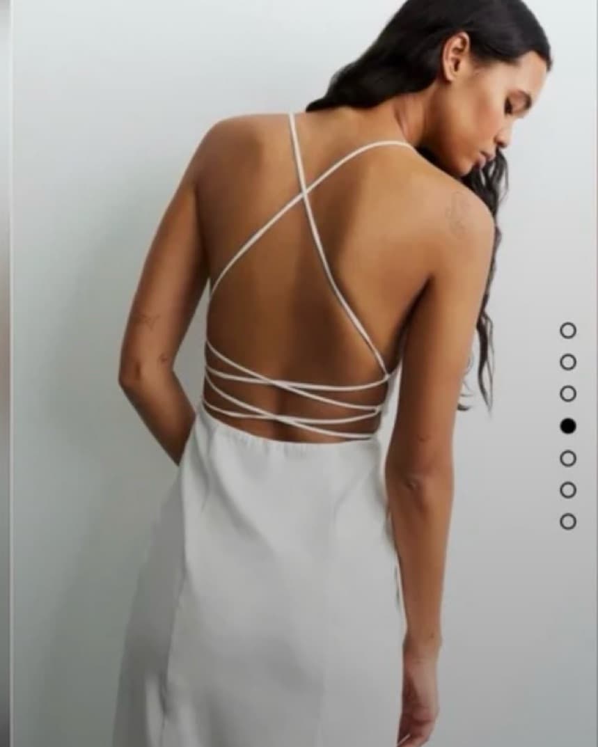 Zara Linen Blend Backless Slit Midi  - Image 1