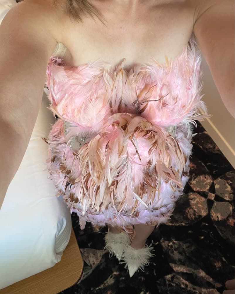Y2K Mandalay Feather Dress  - Image 3