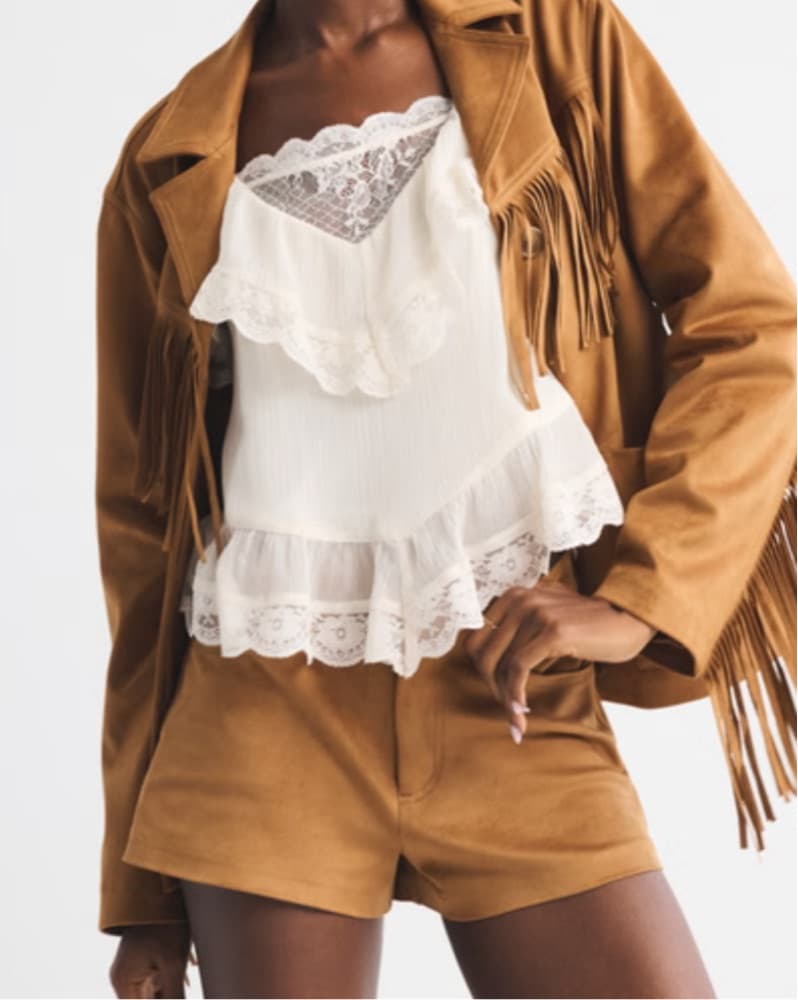   Zip Suade Jacket and micro shorts - Image 5