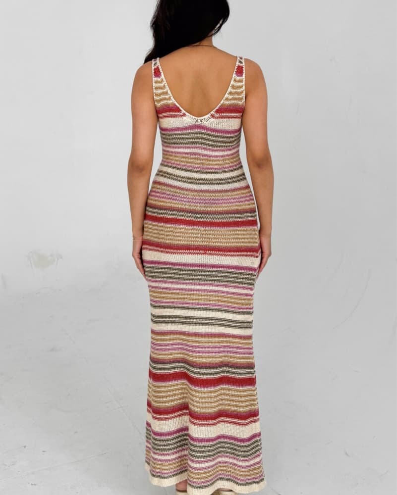 Resort Striped Knit Maxi - Image 5