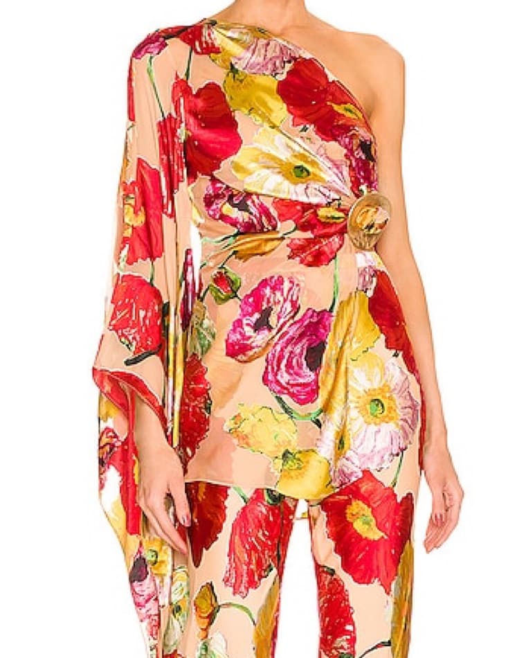 Cult Gaia Floral One-Shoulder Top - Image 3