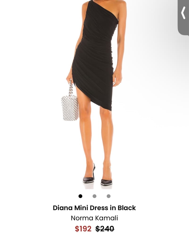 Norma Kamali Diana Mini Dress in Black - Image 3