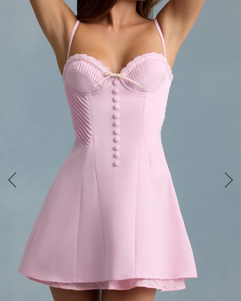 Oh Polly Pink A-Line Mini Dress - Image 5