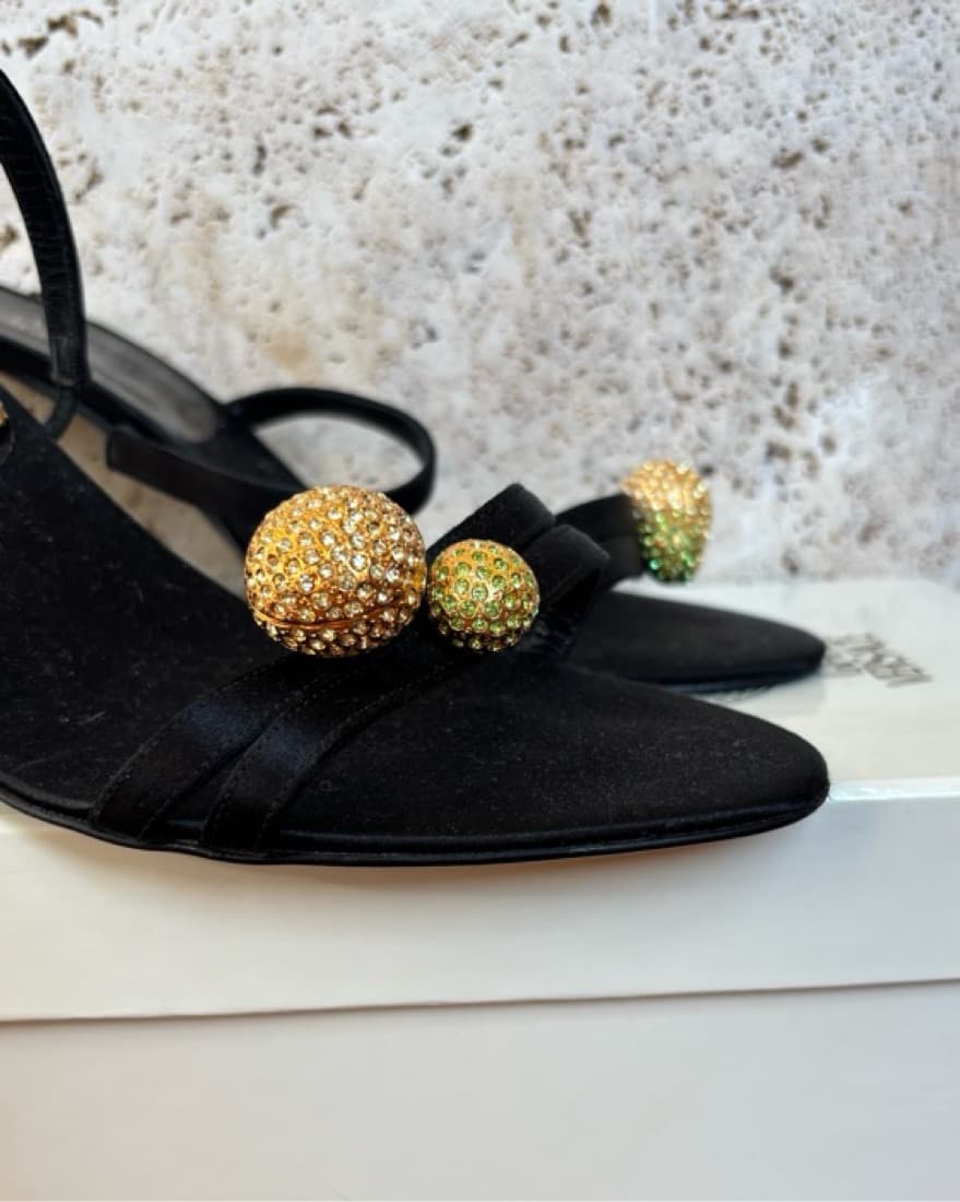 Vintage Versace Crystal Heels - Image 4