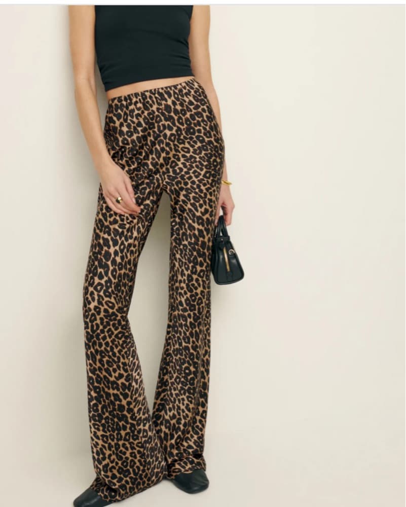 Reformation Satin Cheetah Pant - Image 1