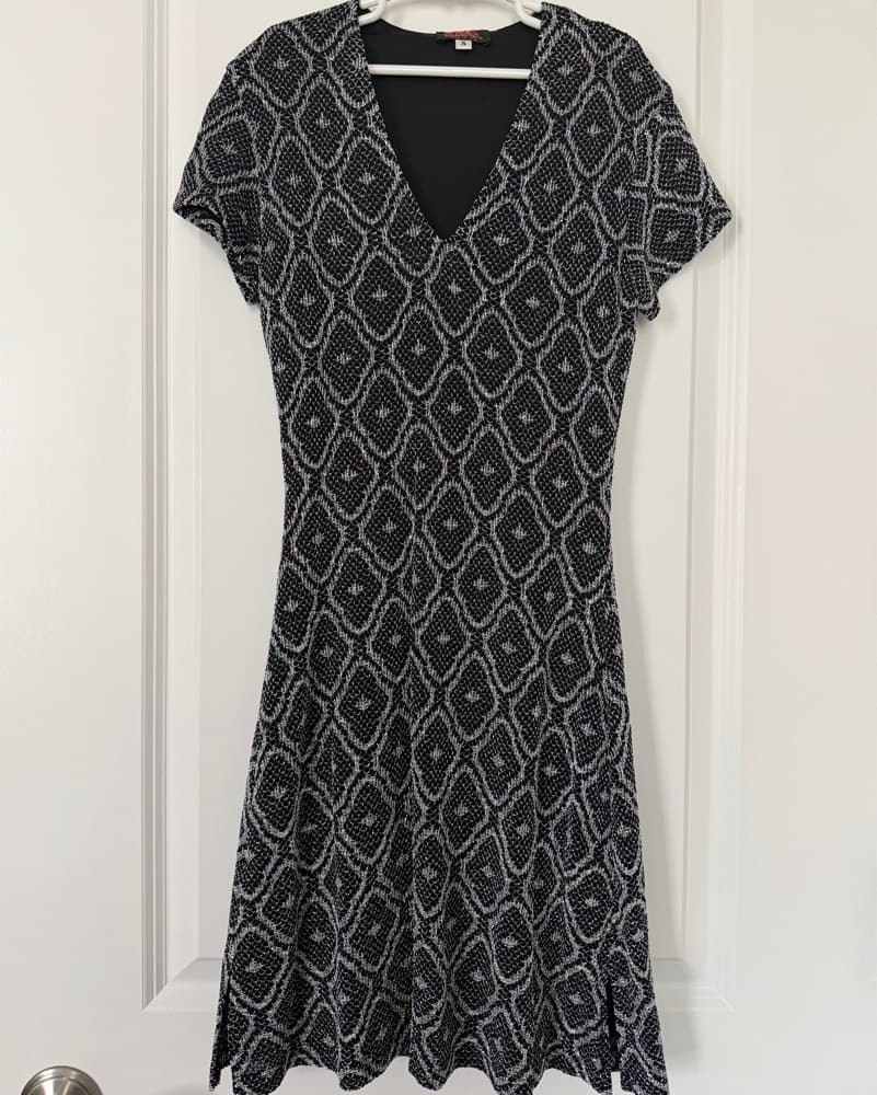 Vintage 90s Black And Silver Mini Dress - Image 1