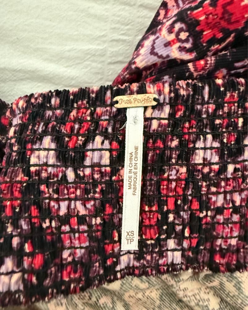 Free People Floral Puff Sleeve Dress - Image 5