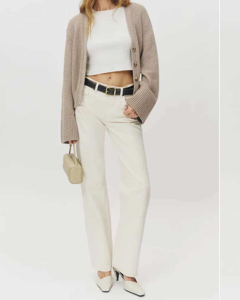 Reformation Val 90s Jean Size 26 White - Image 2
