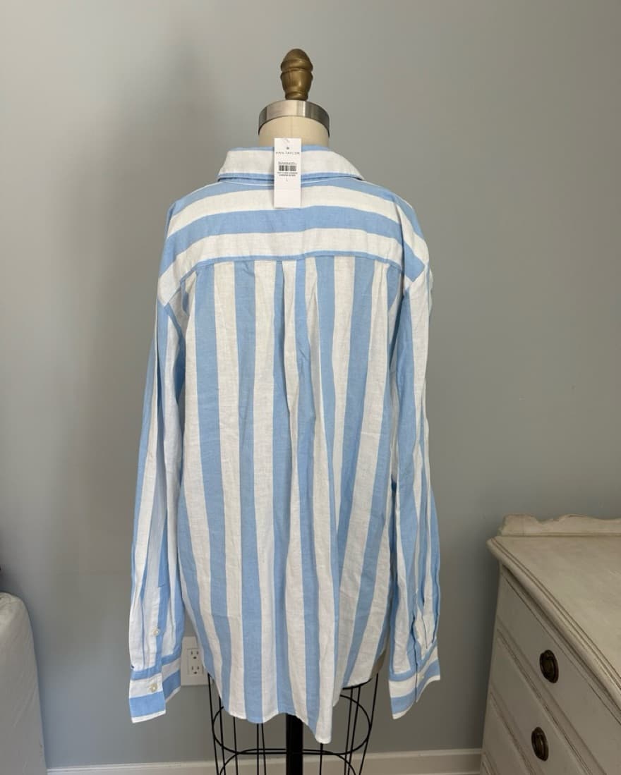 Linen Blend Relaxed Shirt - Image 5