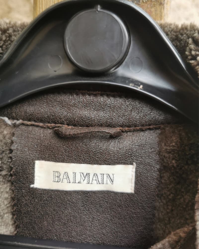 Balmain Leather Fur Shearling Jacket - Image 2