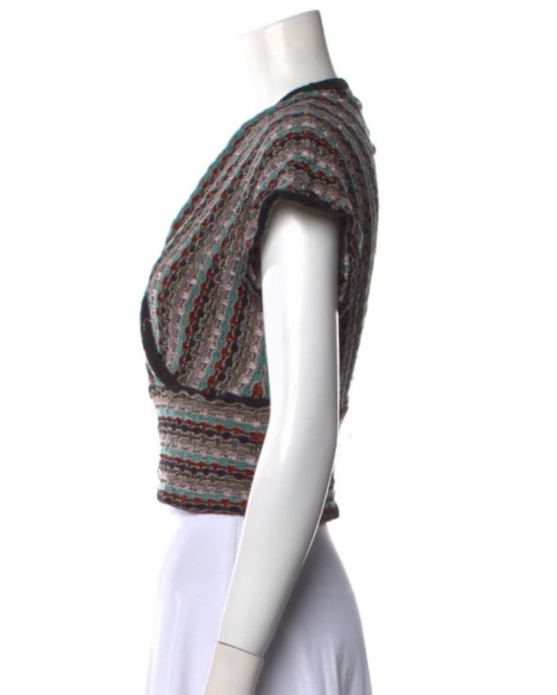 Missoni Striped V-Neck Crop Top - Image 2