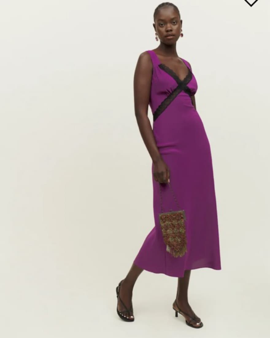 Vibrant Fuchsia Midi Dress - Image 1