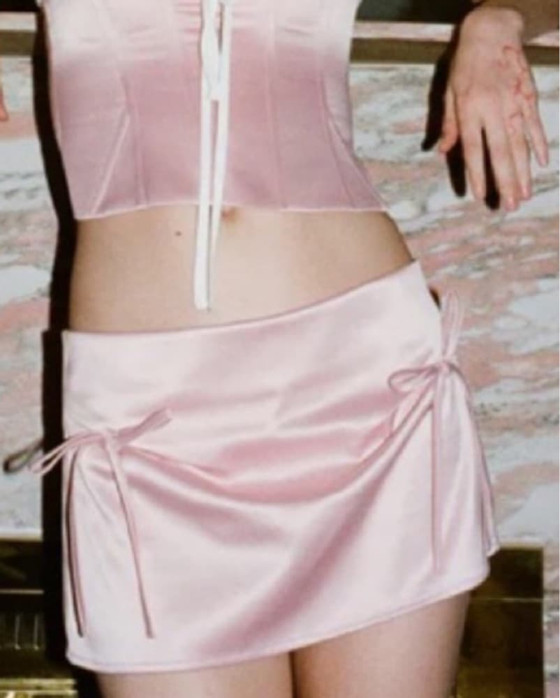 With Jean Pink Mini Skirt - Image 1