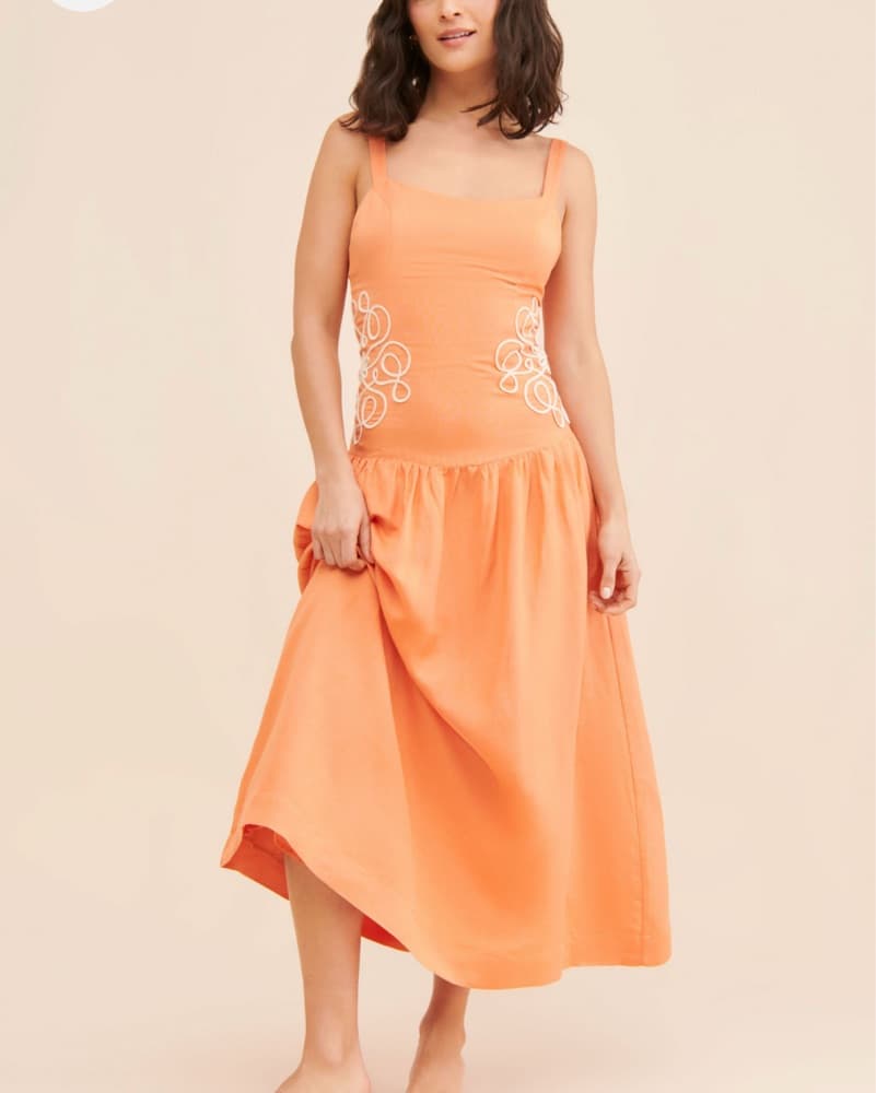 Luna Embroidered Maxi Dress - Image 1