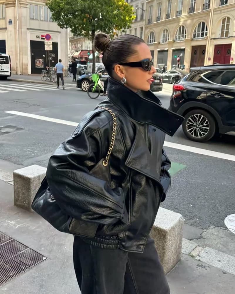 Zara Viral Leather Jacket Ysl Coded - Image 2
