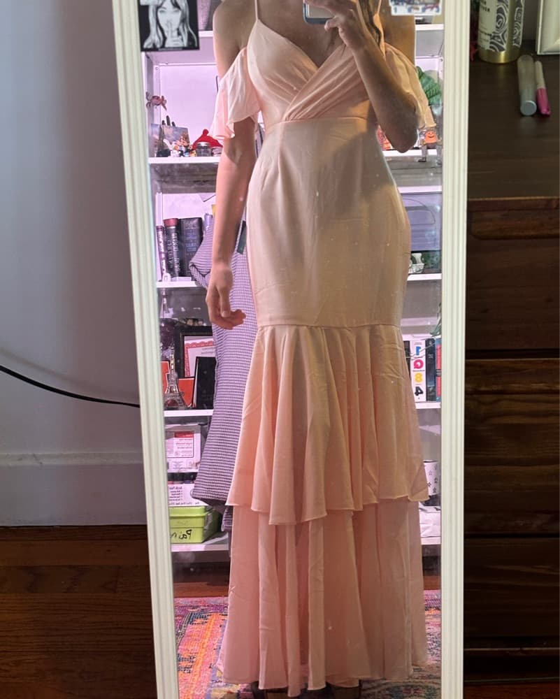 Pink Lulu’s Cold Shoulder Maxi Dress - Image 4