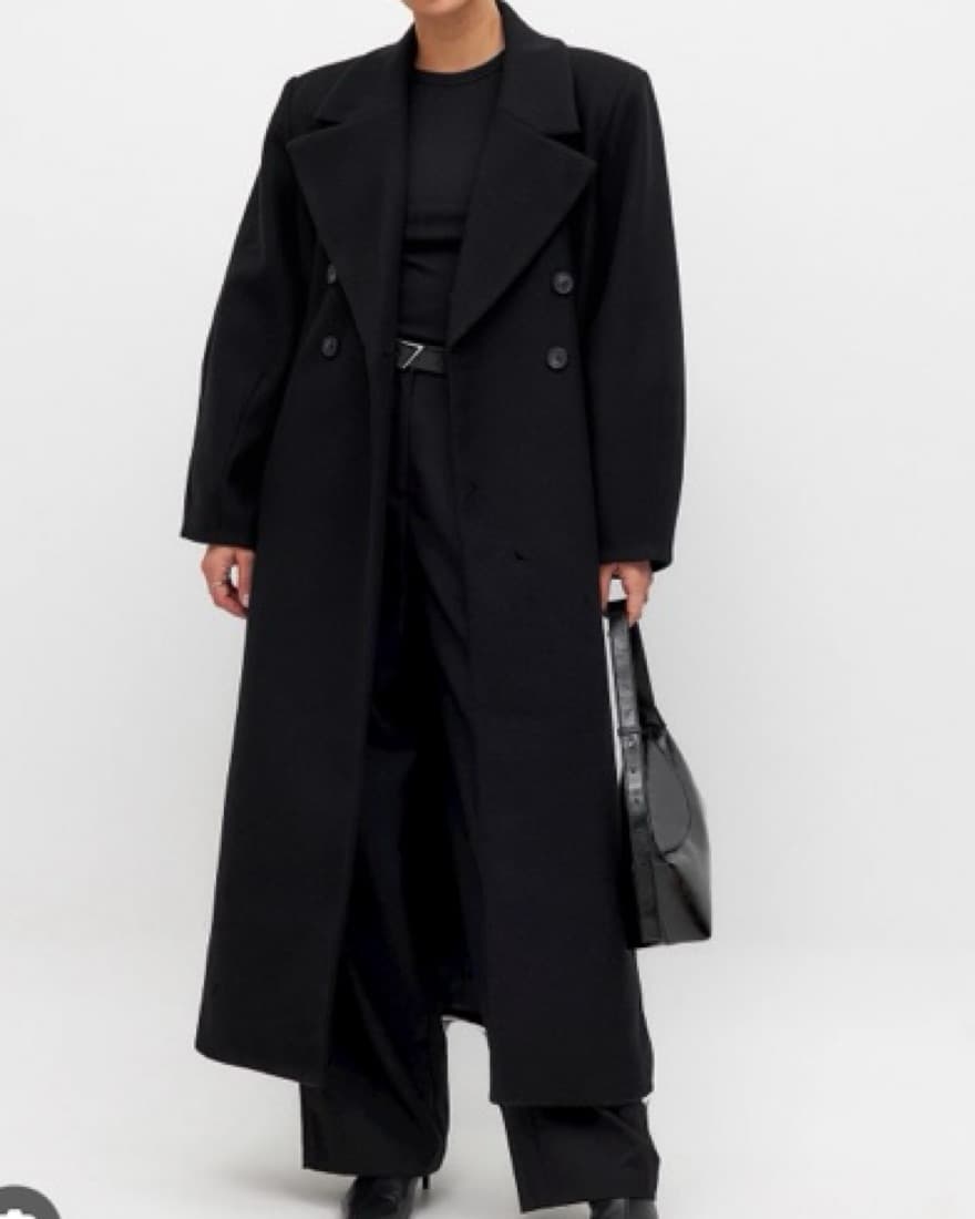 Marked Waist Long Coat - Image 1