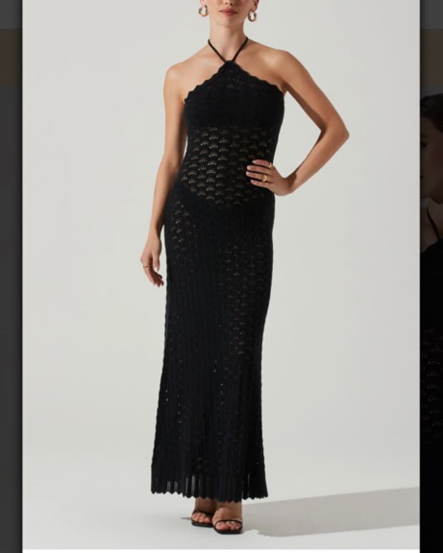 Knit Halter ASTR the Label Crochet Dress - Image 1