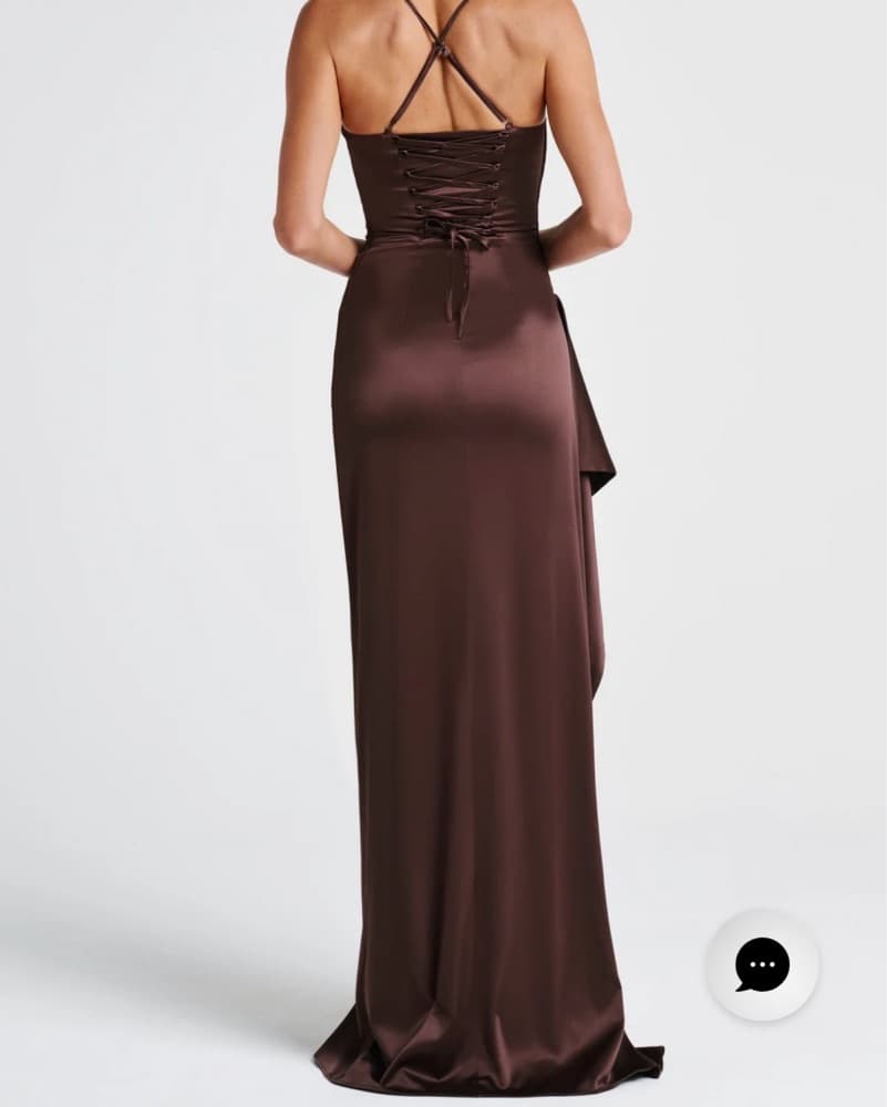 HELEN MAXI DRESS - PLUM BROWN - Image 5