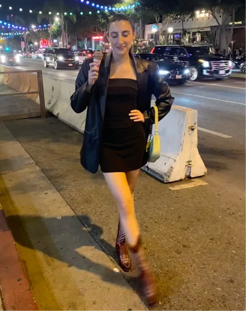 Black With Jean Corseted Mini Dress - Image 2