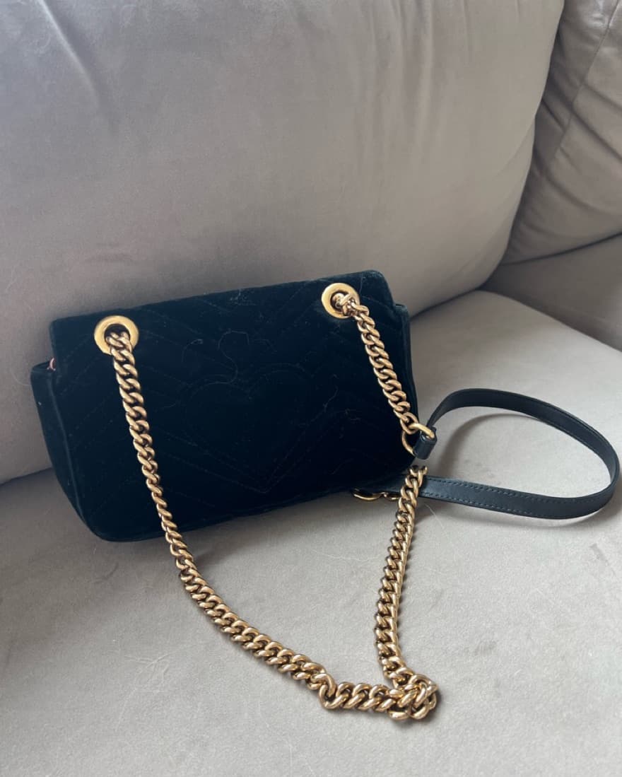 Black Suede Gucci Handbag - Image 2