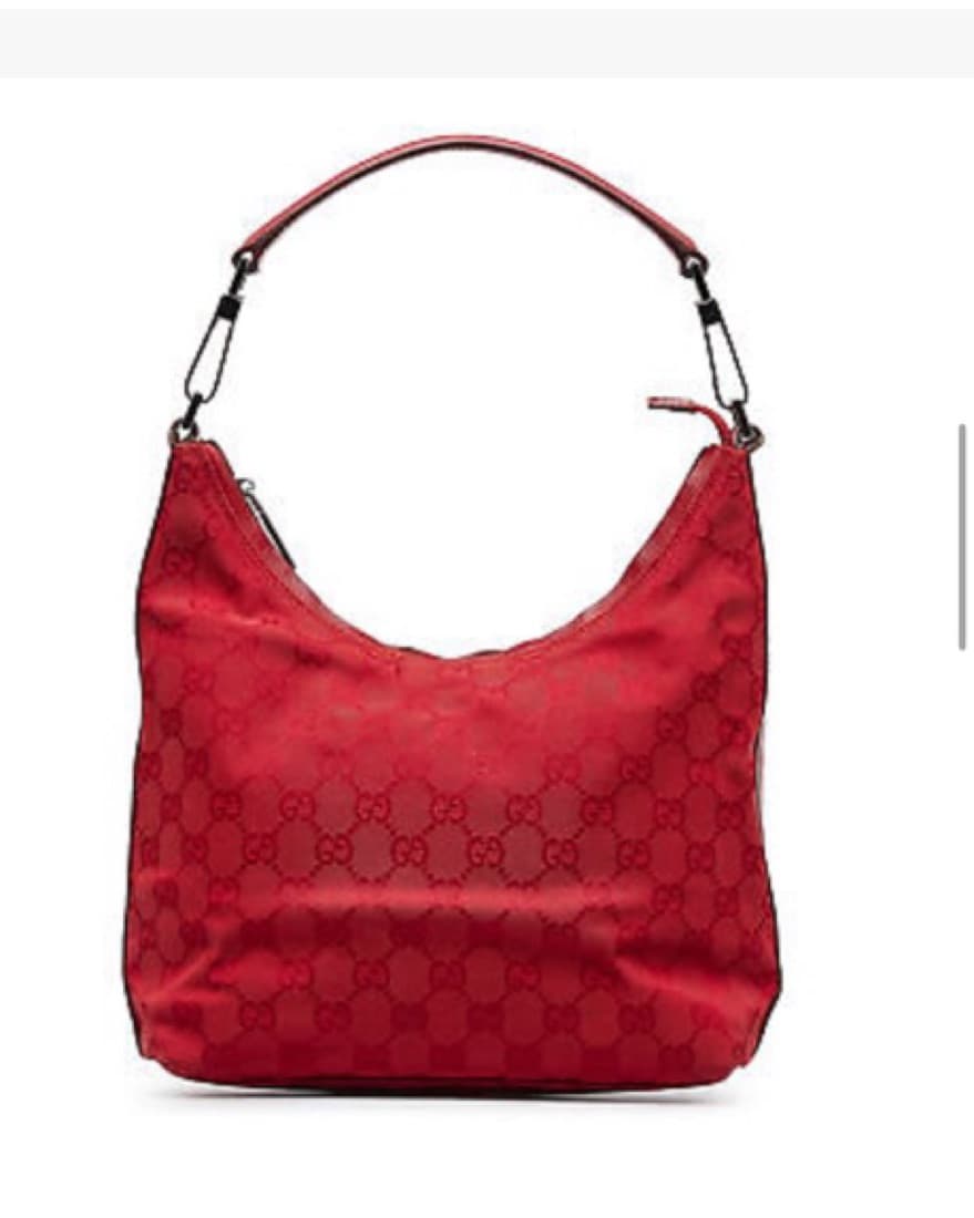 Gucci Red GG Canvas Shoulder Bag - Image 2