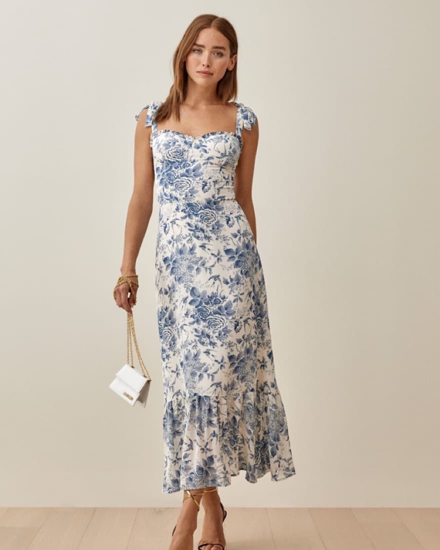 Reformation Nikita Dress in Pompadour - Image 1