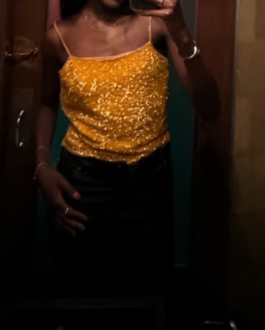 Orange Beaded Sequin top - Image 6