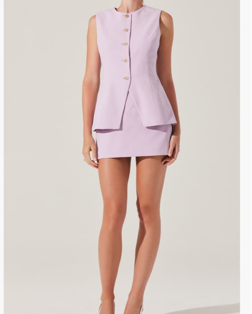 Pink Layered Vest Dress/romper - Image 1